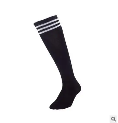 CHENG HENG повседневные мужские носки плоские иглы осень и зима полиэстер хлопок выше колена полосы три бар носки мужские носки - Цвет: black white stripe