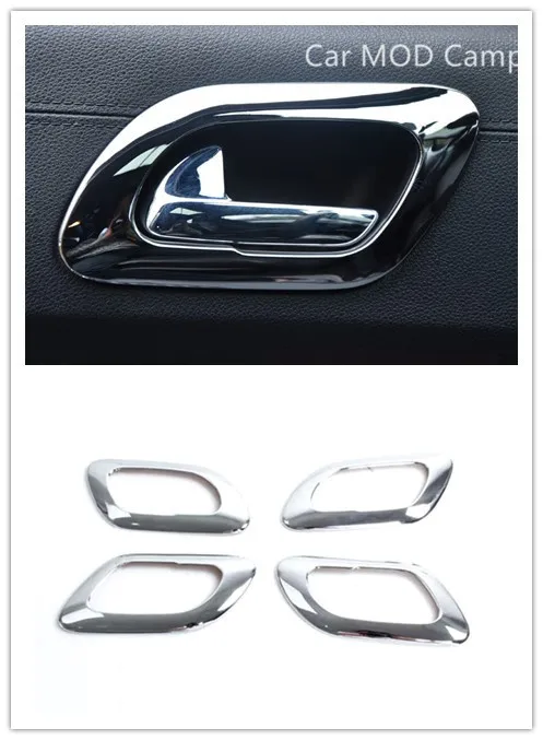 

For Peugeot 3008 2009 - 2015 ABS Chrome Interior Door Handle Bowl Frame Cover Trim 4pcs Car Styling accessories!