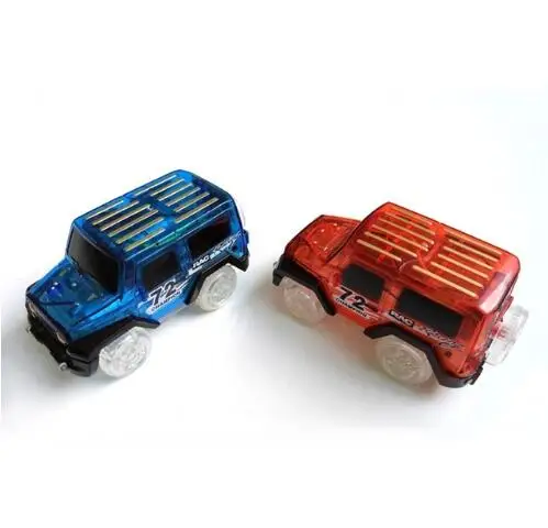 Dropship 5,2 cm Diecasts Magic Electronics 3 LED coche juguetes luces intermitentes para niños Regalo de Cumpleaños Glow Racing Tracks bolsa adorno