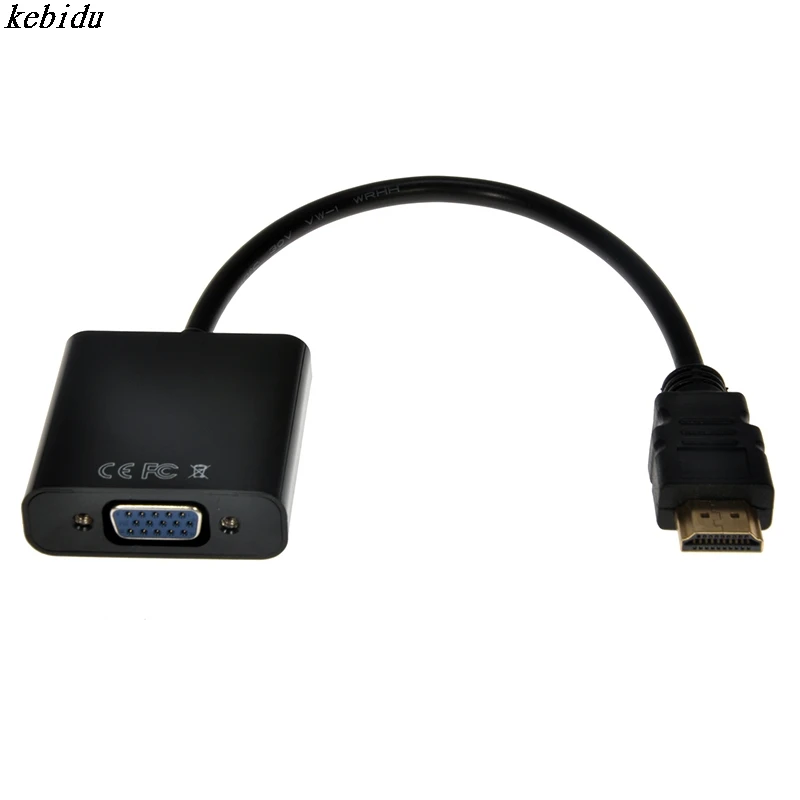 

KEBIDU HDMI TO VGA Adapter Gold Plated High-Speed 1080P HDMI to VGA Converter Adapter Male to Female For PC Laptop DVD HDTV