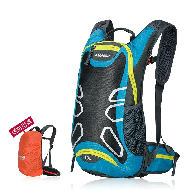 Bolsa da Motocicleta Capacete à Prova Água com Capa de Chuva Anmeilu Ciclismo Respirável Mochila Bolsa Dwaterproof 5 Sistemas de transporte
