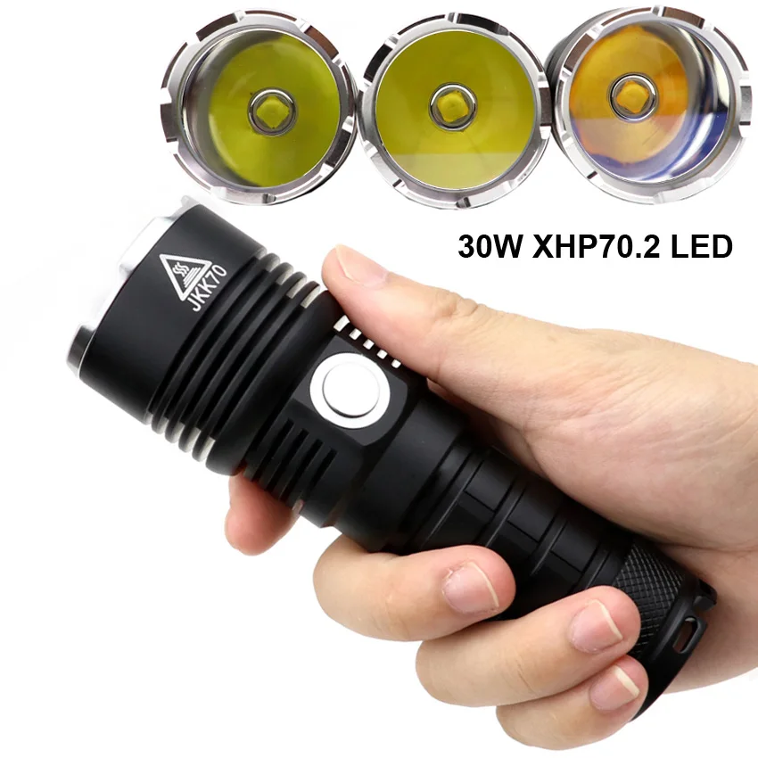 Мощный светодиодный тактический фонарик 30 Вт XHP70 XHP70.2 18 XHP50.2 15 яркий 26650 18650 фонарь