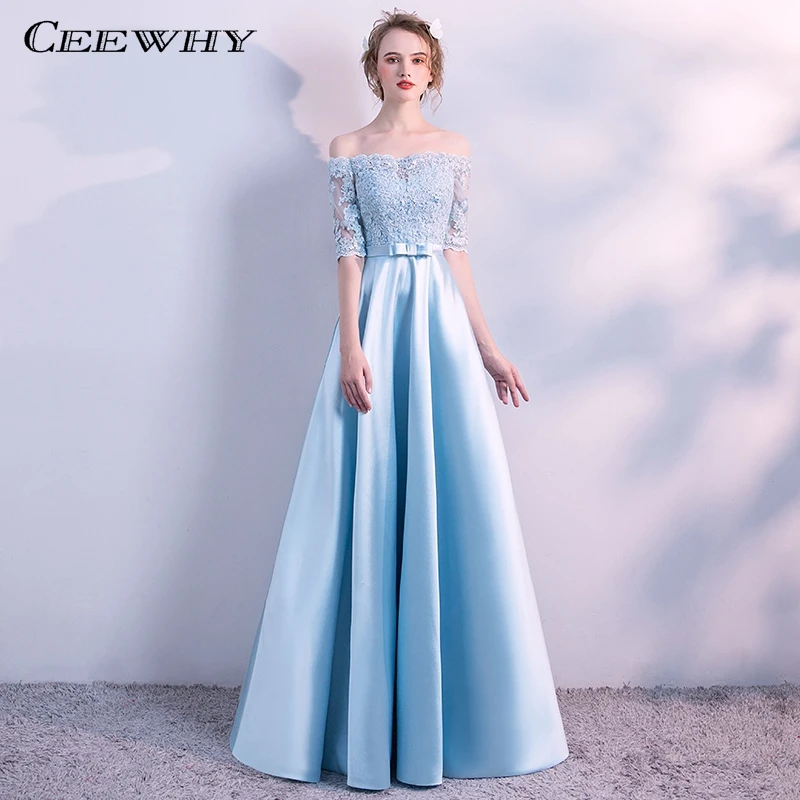 lace and satin gown