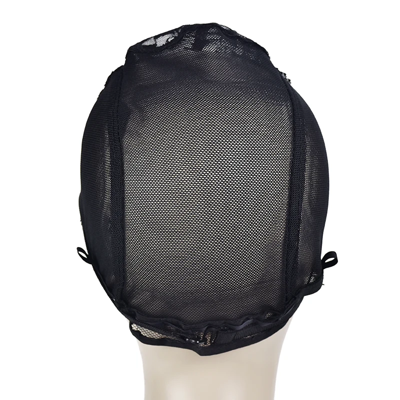5pcs Lace black Wig Cap For Making Wigs Hair adjustable Straps Bonnet Dome Weaving Mesh Ladies Elastic hairnets