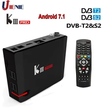 MECOOL KIII PRO ТВ коробка Amologic S912 Octa core Android 7,1 DVB-T2 DVB-S2 IP ТВ коробка 3 GB 16 GB 4 K комбо NEWCAMD Biss ключ PowerVU