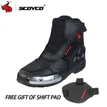 SCOYCO Microfiber Leather Motocross Off Road Racing Ankle Boots Motorcycle Riding Boots Street Riding Shoes Protective