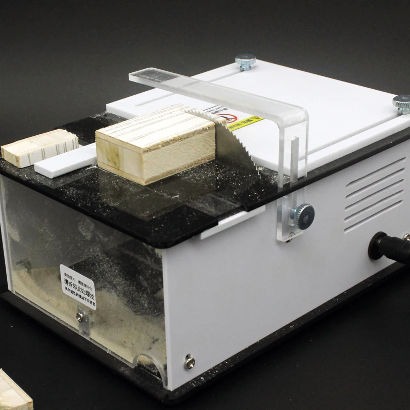 Мини Настольная пила ручной работы деревообрабатывающая скамья DIY хобби модель