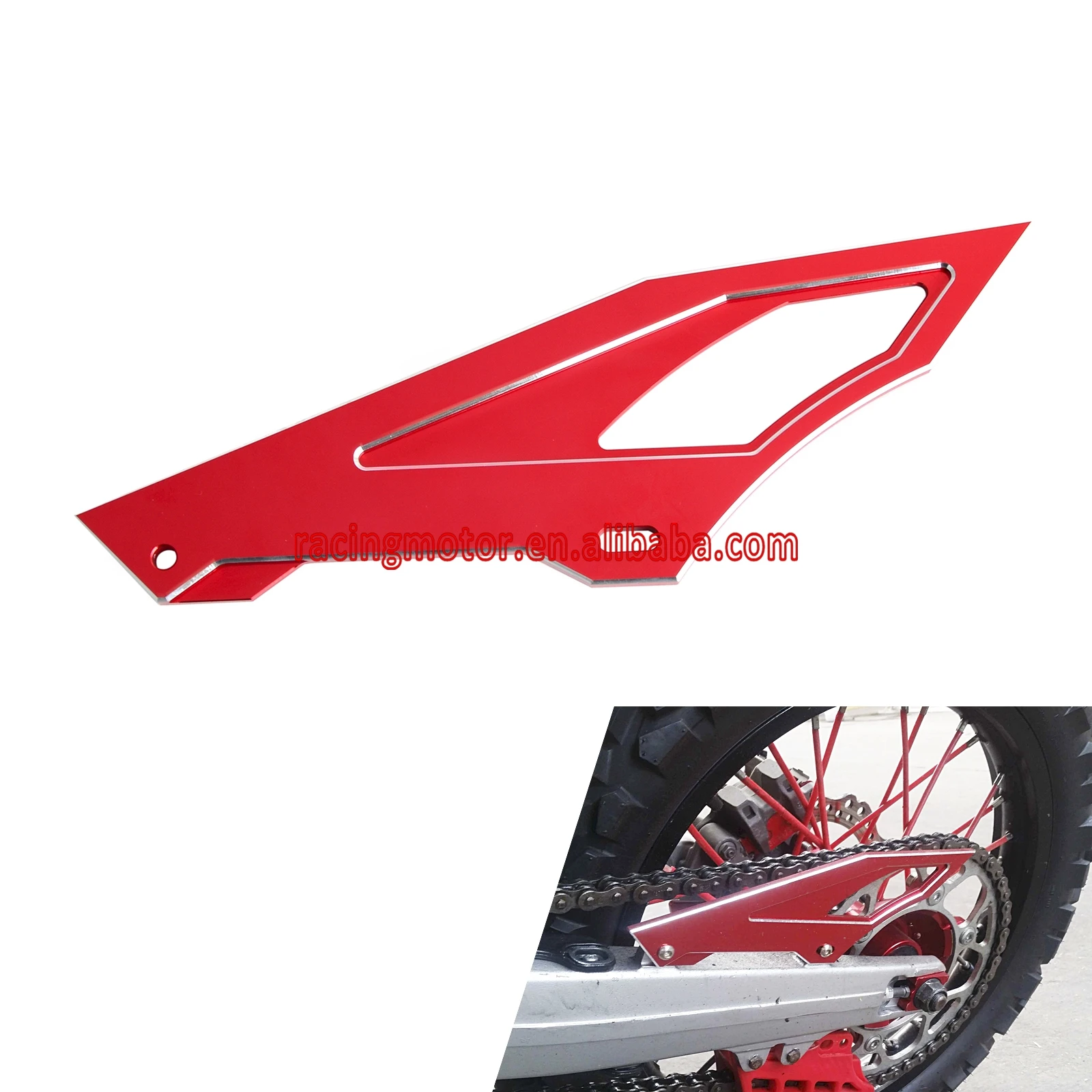 Алюминиевая защитная крышка цепи для Honda CRF 250L CRF250M 2012-2015 XR250 Baja 1995-Up также подходит