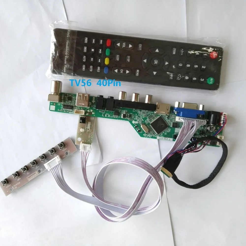 

kit for LP156WHB(TL)(B2) Screen panel LCD LED 15.6" Controller board driver 1366X768 TV AV 40pin LVDS HDMI USB remote VGA