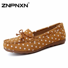 ZNPNXN Mocassins Femmes Appartements Chaussures Femmes Mocassin Femme Slip Sur Bowtie Ballerines 4-couleur