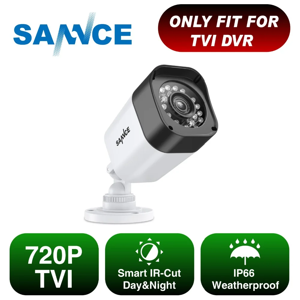 

SANNCE Camera Security IR Infrared TVI CCTV Analog Mini Camera Surveillance 720P 1.0MP Waterproof Indoor Outdoor Video Bullet