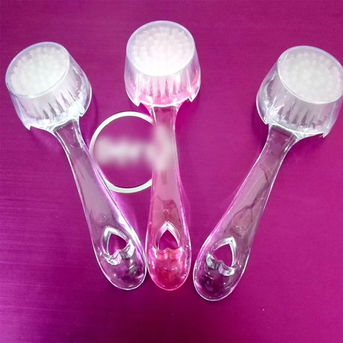 Random Color 1pcs Soft Bristle Brush Scrub Exfoliating Facial Brush