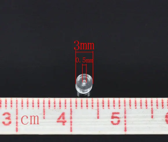 DoreenBeads резиновая серьга фурнитура ушные гайки цилиндр прозрачный 3 мм(1/") х 3 мм(1/8"), 150 шт. Новинка