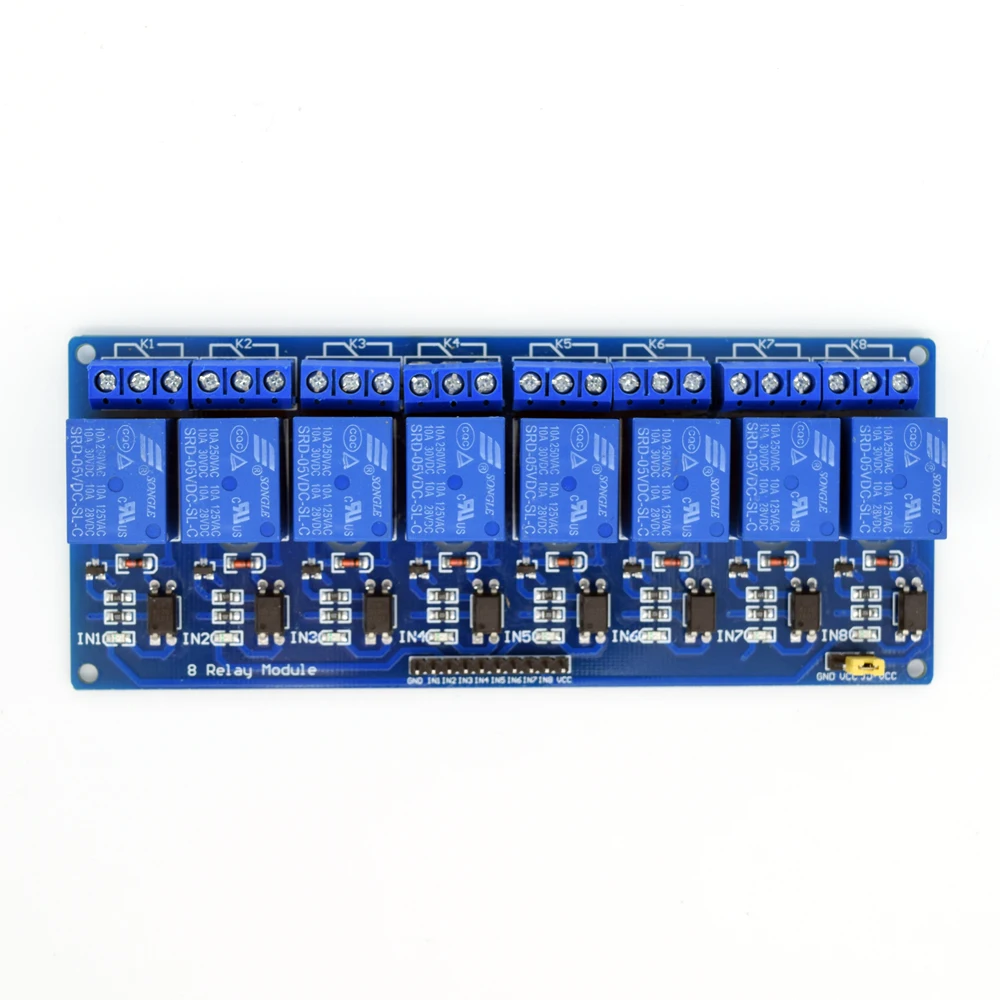 

Adeept Freeshipping 8-Channel Relay Module Shield with Optocoupler for Arduino Raspberry Pi 8051 diy diykit