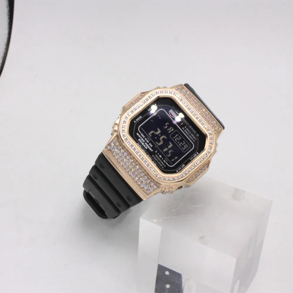 Алмазная металлическая рамка для часов чехол DW5600/5610 Φ 5035 ремешка из нержавеющей