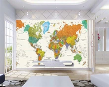 Beibehang Custom Wallpaper Living Room Bedroom Mural Nature Trophy World Map Mural TV Wall Background Wall mural 3d wallpaper custom mural europe the united states fashion wood mural bedroom living room wallpaper tv wall decoration painting