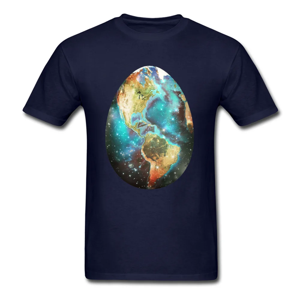 Earthly egg Gift Short Sleeve Tops T Shirt NEW YEAR DAY Crewneck Pure Cotton Youth T Shirt Gift Tops Shirts Retro Earthly egg navy
