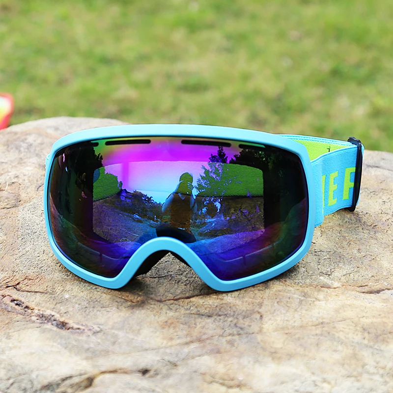

Durable waterproof anti-fog large HD vision ski safety eyewear snowing skating goggles