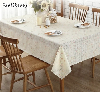 

Rectangular Restaurant Thick Tablecloth Eurpoe PVC Waterproof Oilcloth Multi Functional Table Cloth For Outdoor and Home LFB123