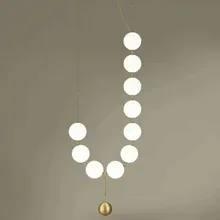Новые Современные светодиодные люстры освещение 10 стеклянных шаров свободный стиль подвесной светильник для ресторана кухонный зал подвесной светильник