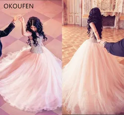 Quinceanera Dresses 2019 Ball Gown vestido de 15 anos de debutante Sweet 16 Dresses Dubai Arabic ballkleid Rhinestone Blush Pink Quinceanera Dresses 2019 Ball Gown vestido de 15 anos de debutante Sweet 16 Dresses Dubai Arabic ballkleid Rhinestone Blush Pink