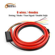 OKEEN Universale 103 cm Flessibile LED Ad Alta Mount Stop Auto Posteriore di Avvertimento Coda Luce Auto Impermeabile Rosso Terzo Della Lampada del Freno car Styling