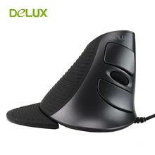 Вертикальная мышь Delux M618 PC Компьютерная Проводная вертикальная мышь эргономичная мышь USB 1600 Точек на дюйм Оптический 6 Кнопка вертикально Здоровый мышь для ПК, ноутбука,