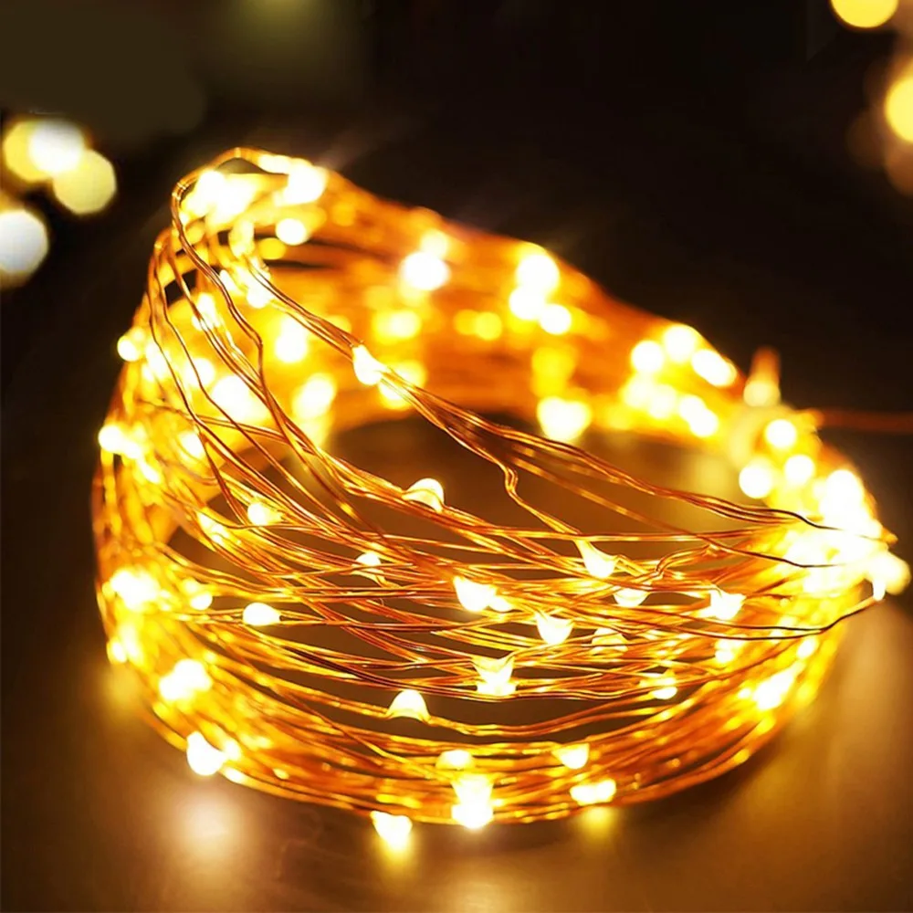 20//50//100 LED Battery Micro Rice Wire Copper Fairy String Lights Party white//rgb