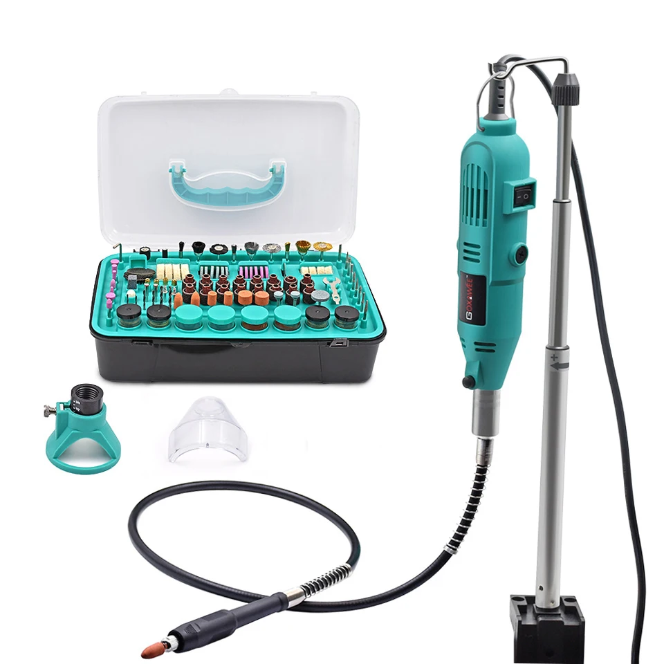 

Electric Mini Drill Power Tools 30000RPM Rotary Tools Accessories With Flex Shaft Hanger Dremel Stype Drill Mini Grinder Tool