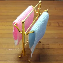 Кукольный домик миниатюра 1:12 игрушка золотая металлическая вешалка для полотенец с Полотенца s H" SPO714