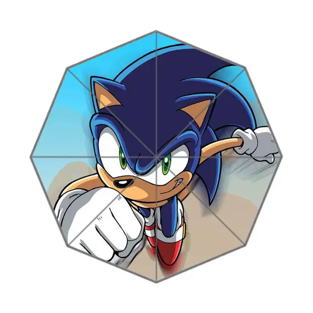 Paraguas diseño de Sonic the Hedgehog paraguas plegable para el hombre y las mujeres envío libre|Paraguas| - AliExpress