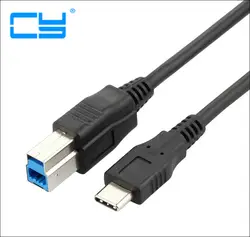 1 м 10 Гбит/с Высокая скорость USB 3,1 Тип C до 3,0 B BM кабель интерфейс передачи данных разъем для 2015 Macbook принтер сканер