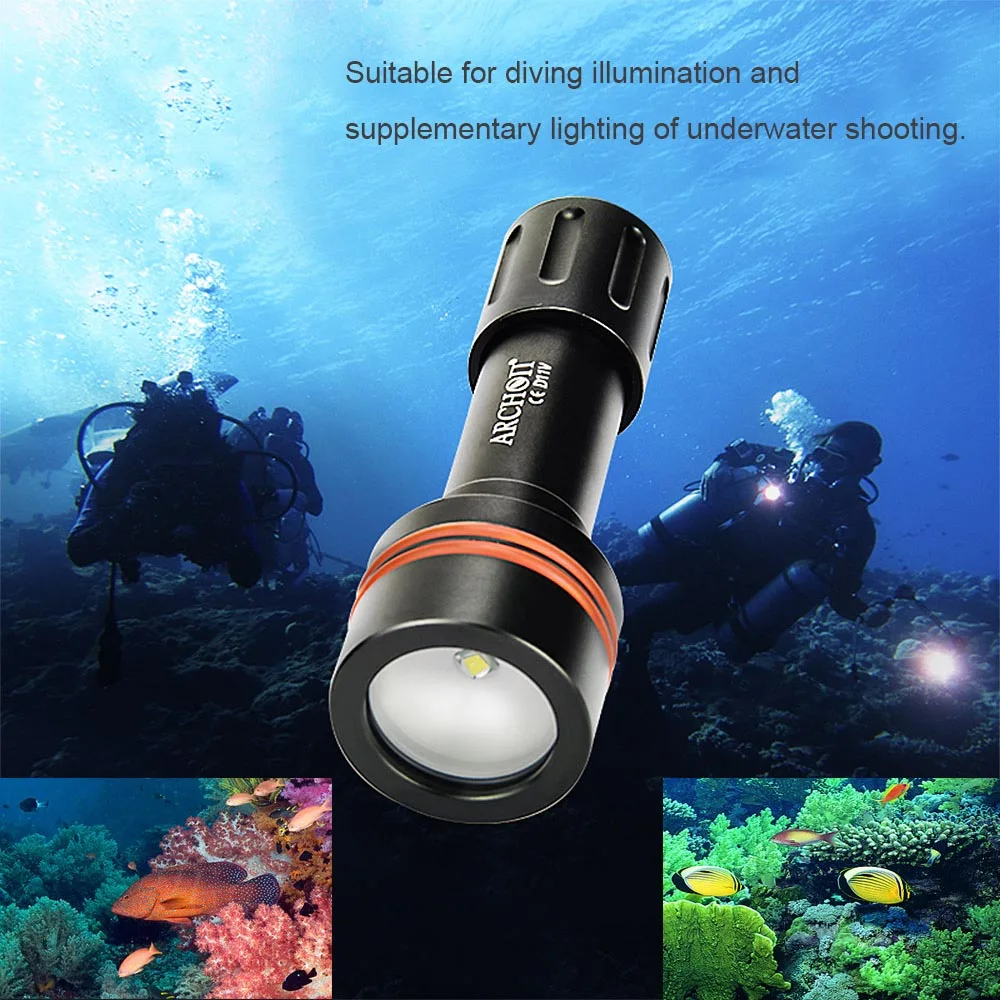 

ARCHON D11V LED 3 Modes Underwater 100M Photographing Light Video Diving Flashlight Torch Lamp Lantern