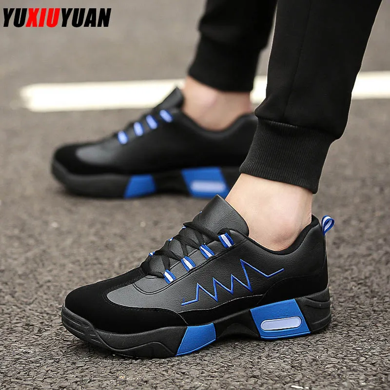 

2019 Fashion Air Cushion Breathable Lace-Up Outdoor Running Shoes Men Leisure Cushioning Platform Sport Sneakers