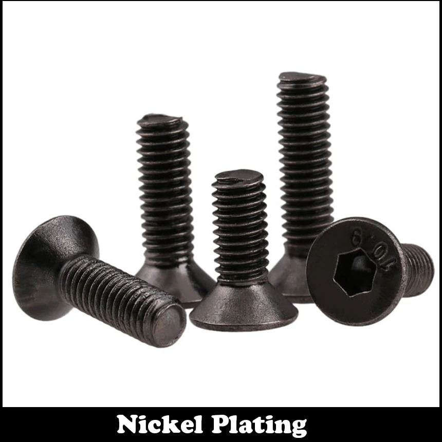 

20pcs M2 M2*6 DIN7991 Flat Countersunk CSK Head 10.9 Grade Black Nickel Plating Model Screw