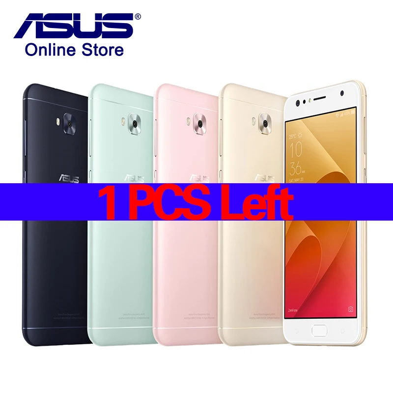 ASUS ZenFone 4 Selfie DC ZD553KL 4G мобильный телефон ГБ ОЗУ 64 Гб ПЗУ Qualcomm 430 Android 7 1 20MP + 8MP двойная