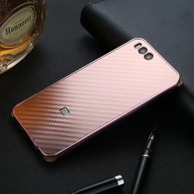 Роскошные Гибридный чехол для xiaomi mi 6 жесткого углеродного волокна Coque металлический бампер+ PC защитный чехол для xiaomi mi6 телефон оболочки