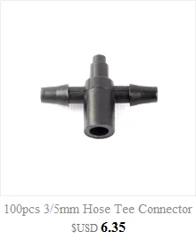 50 шт. 4/7 мм, версия 3, 5 мм шланг заглушка разъема для дома и сада система капельного орошения Системы воды коннектор шланга трубы фитинги