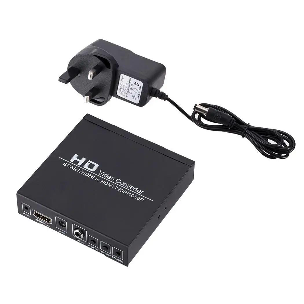 SCART + HDMI к видео с высокой чёткостью конвертер 720P @ В переменного тока 50/60 Гц 1080P 50/60Hz