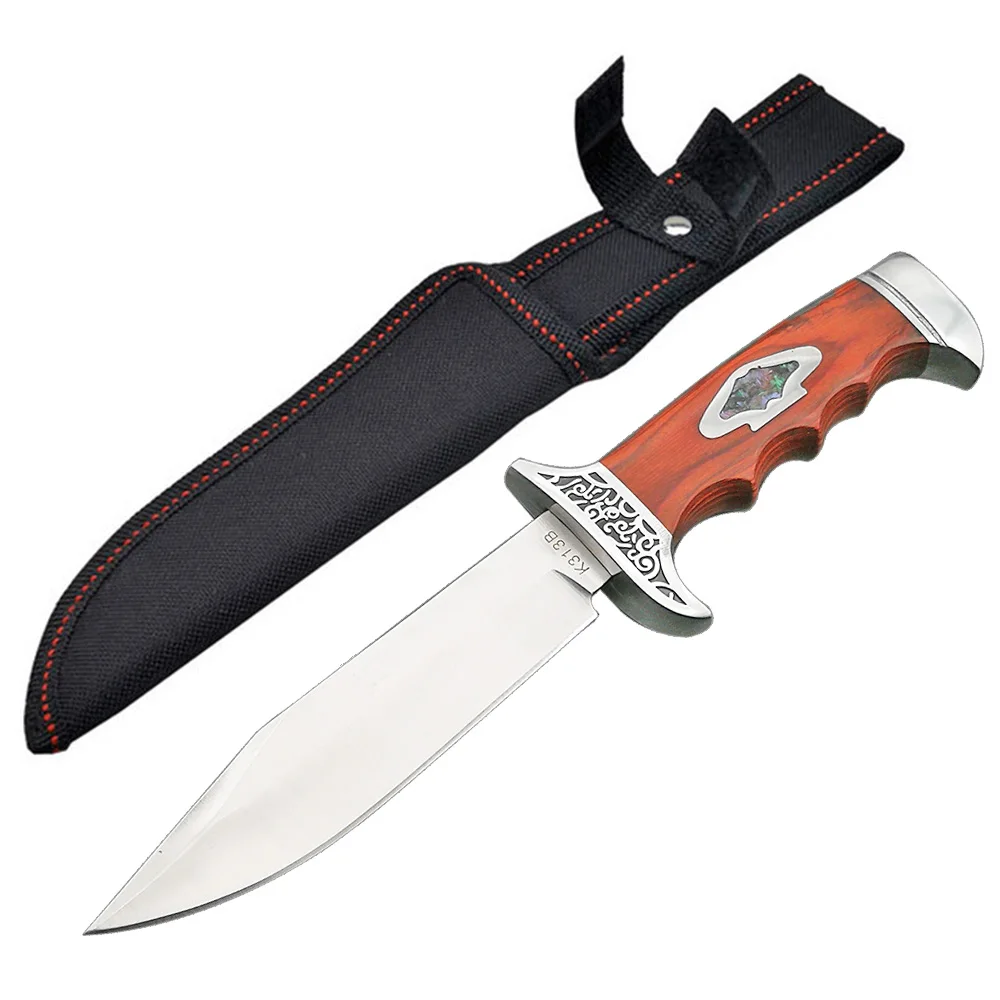 

ToughKeng Fixed Blade Knife Survivals Hunting 5Cr13mov Steel Ergonomics Design Handle Straight knives With Sheath High quality