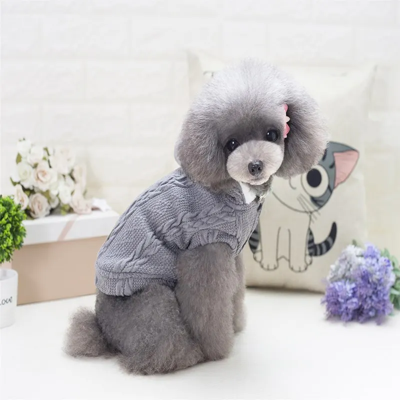 Зимняя одежда для собак для маленьких собак свитер осень-зима теплый пальто для щенка для собак Одежда для кошек пальто хлопок теплые