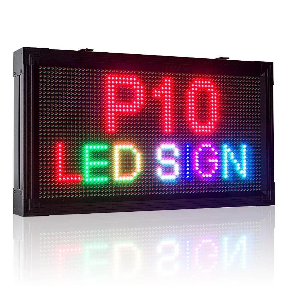 P10 наружный водонепроницаемый полноцветный RGB светодиодный знак 32X64 пикселей 1/4
