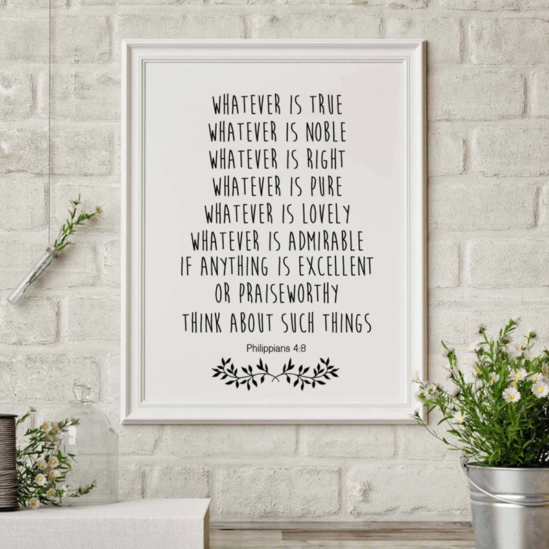 

Bible Verse Print Christian Wall Decor Bible Quote Canvas Painting Poster Living Room / Bedroom Modern Home Decoration