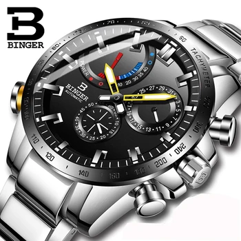 

Luxury Brand Men Watches Switzerland BINGER Watch Men Automatic Mechanical Men Watch Sapphire Waterproof Energy display BS03-1