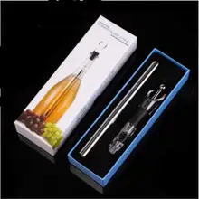 50 шт./лот 3 в 1 нержавеющая сталь бутылки вина охладитель охлаждения Stick с Аэратором и выливной носик морозильник li4548