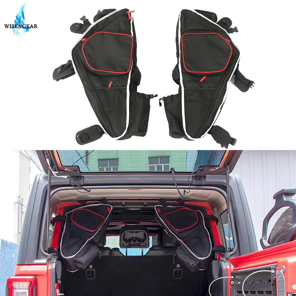 

WISENGEAR Car Rear Trunk Organizer Storage Bag Multi Pocket Tool Kits Holder Luggage Cargo Bag For Jeep Wrangler JK JL 2007-2019