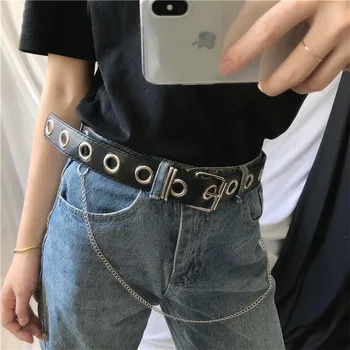 

Ladies Punk Belt Fashion Ring Decorative Waist punk women belt high quality women fashion 2019