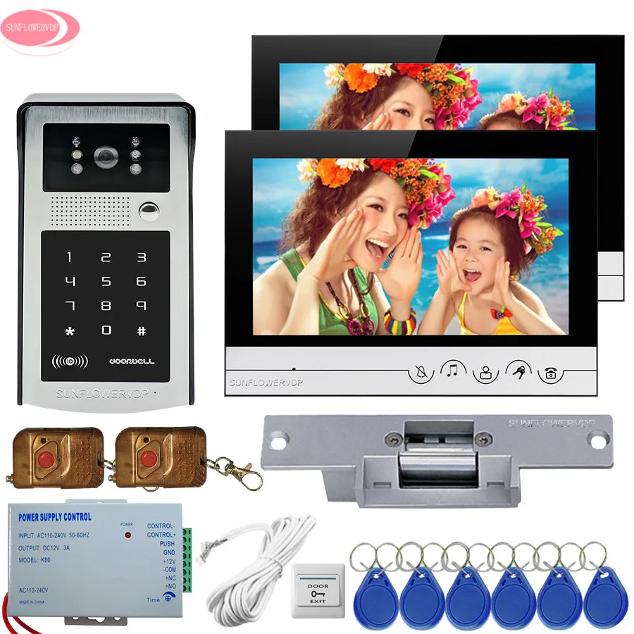 9 inch Video Intercom For The Apartment Door Intercom System Outdoor RFID Keypad Password /Remote Control Unlock + Electric Lock 9 inch Video Intercom For The Apartment Door Intercom System Outdoor RFID Keypad Password /Remote Control Unlock + Electric Lock