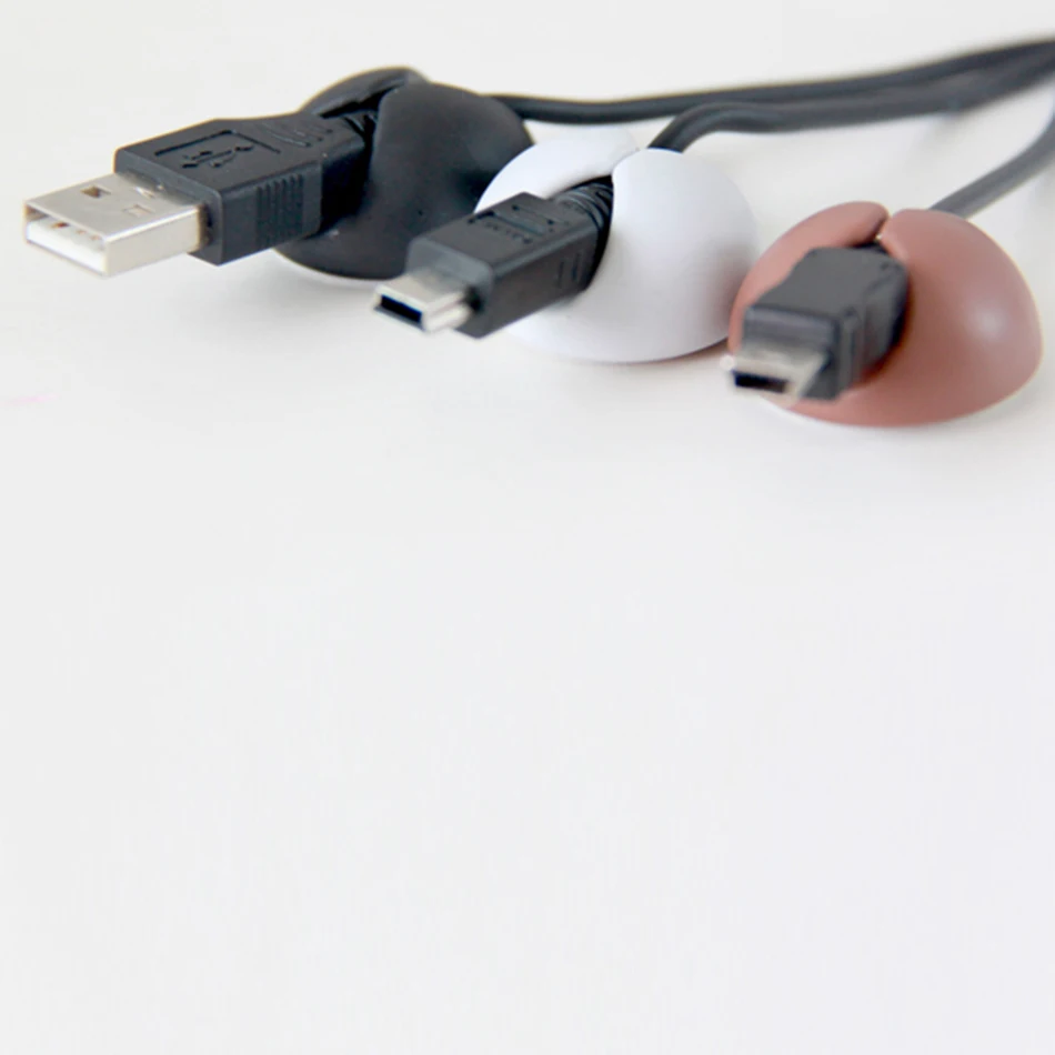 Автомобильный зажим для проводов 6 шт./лот фиксированный USB кабеля держатель