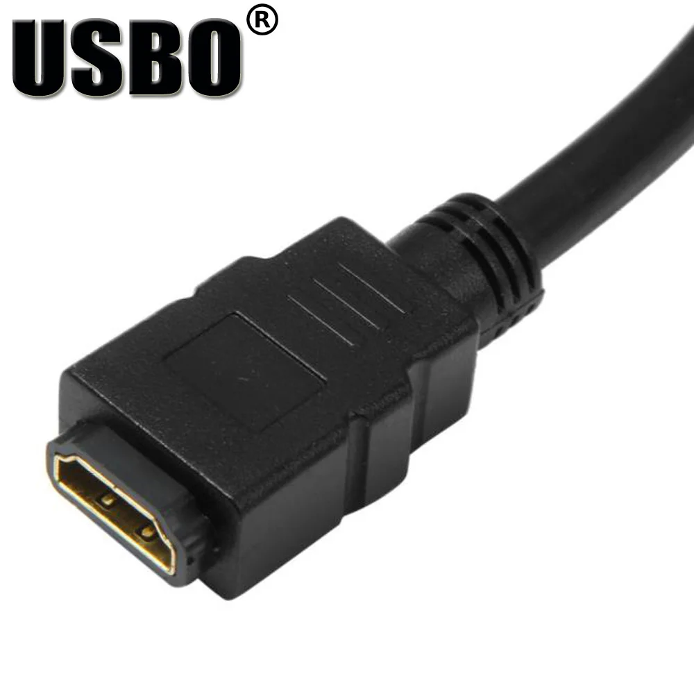 Высокое качество Черный 0 2 м позолоченный HDMI HD адаптер передачи линии